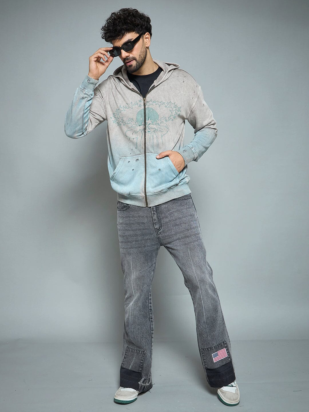 Mould Distressed Vintage Washed Hoodie