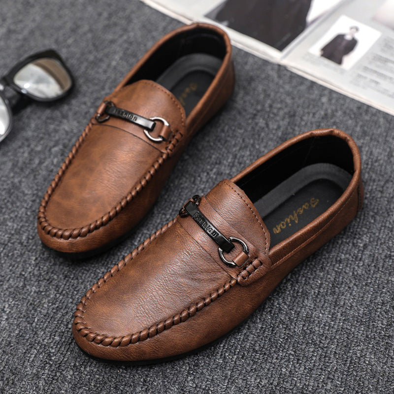 Men's Premium Leather Loafers – Soft Sole, Durable, Stylish Slip-On Casual Shoes for Business & Leisure