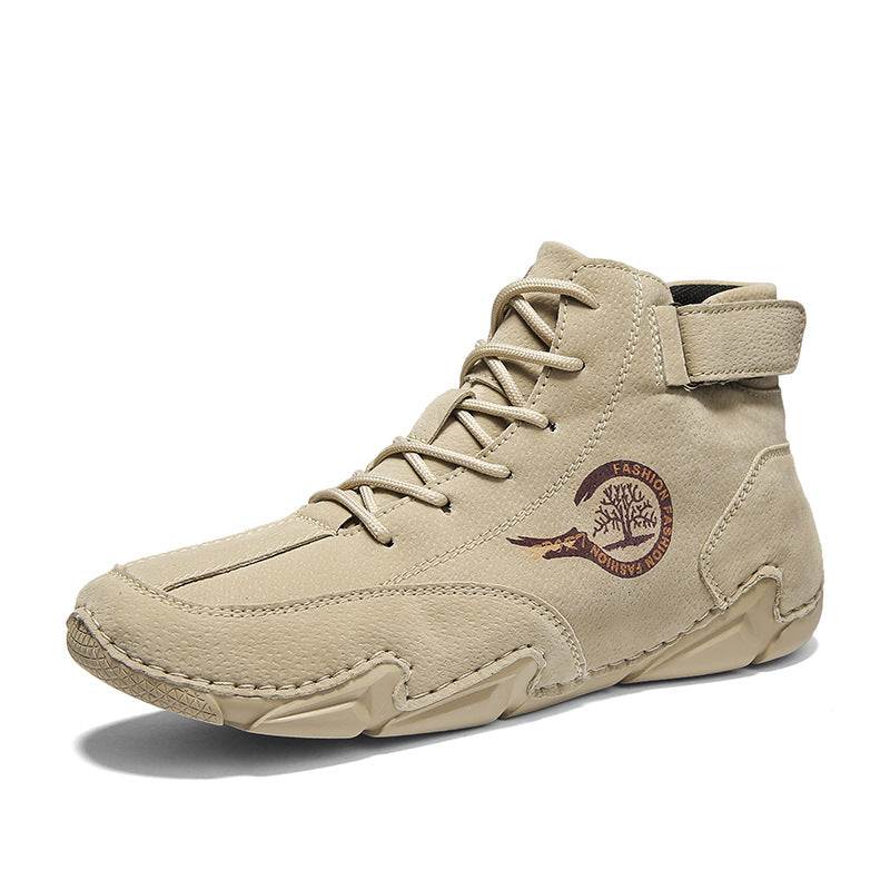 Men’s High-Top Handmade Suede Leather Casual Martin Boots