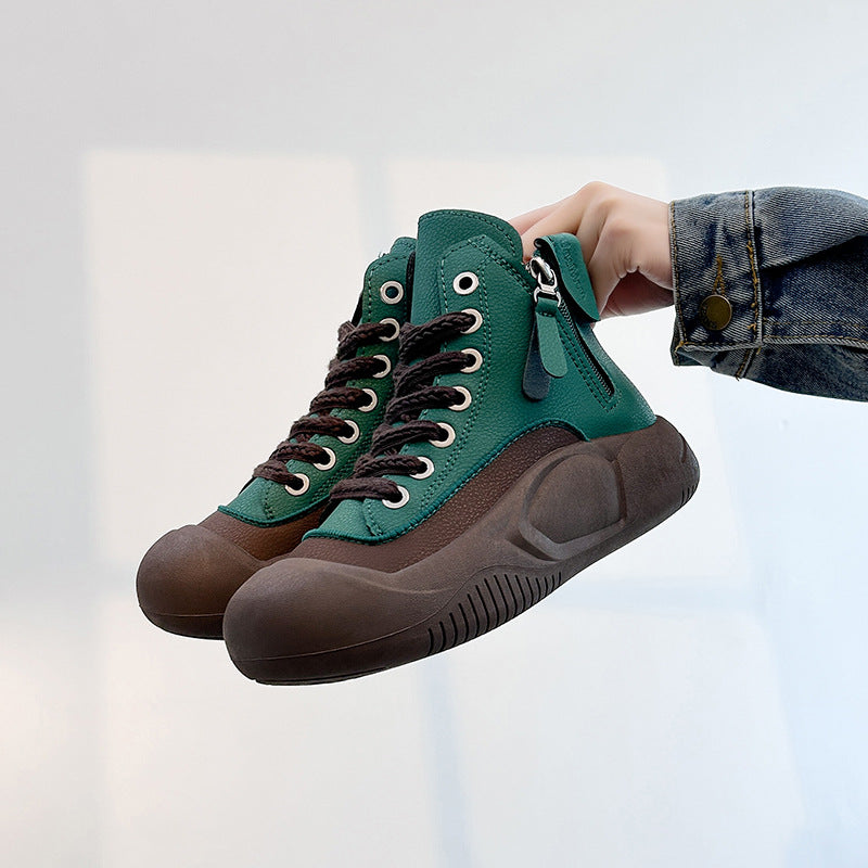 2025 Autumn/Winter High-Top Sneakers for Women, Trendy & Versatile Casual Platform Shoes, Comfortable Stylish Fashionable Streetwear, Breathable and Durable