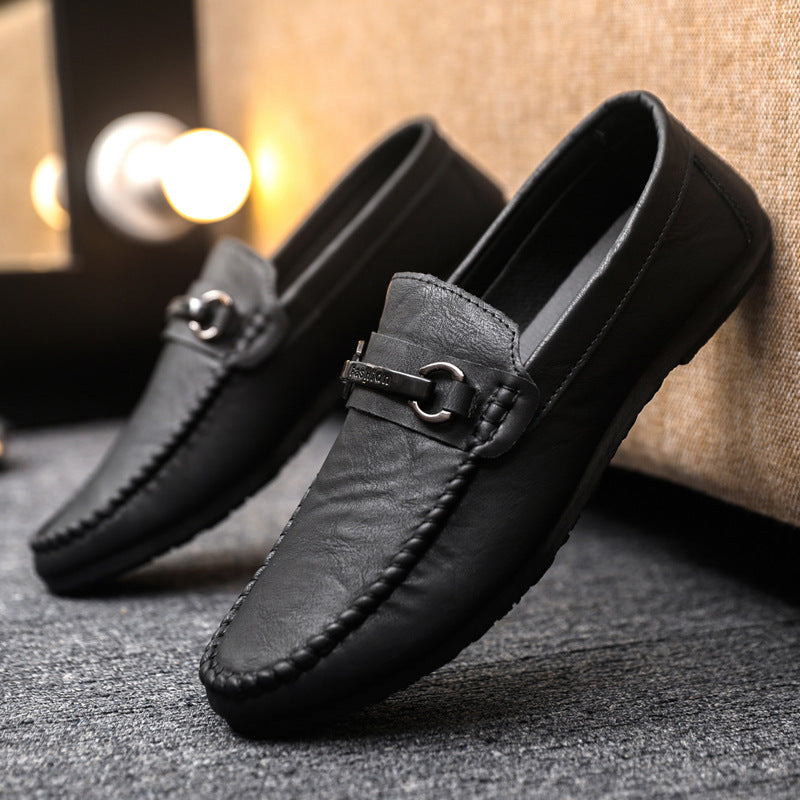 Men's Premium Leather Loafers – Soft Sole, Durable, Stylish Slip-On Casual Shoes for Business & Leisure