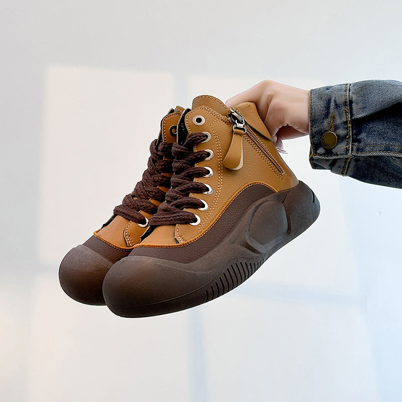 2025 Autumn/Winter High-Top Sneakers for Women, Trendy & Versatile Casual Platform Shoes, Comfortable Stylish Fashionable Streetwear, Breathable and Durable