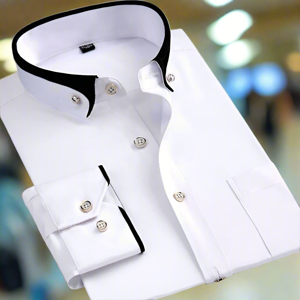 David™ | Klassiek Shirt - Lange Mouwen  - By Qivii