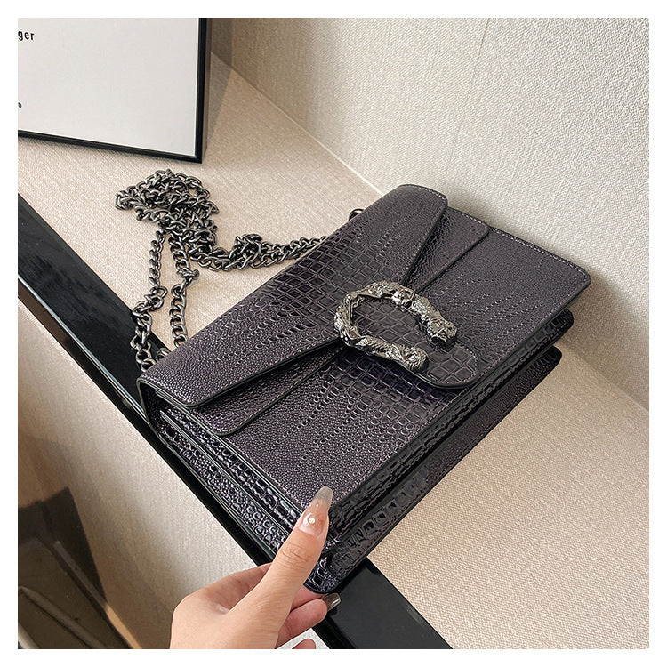 Women's Chain Flap Bag - Trendy PU Leather Shoulder & Crossbody Purse