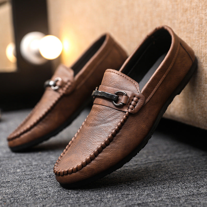 Men's Premium Leather Loafers – Soft Sole, Durable, Stylish Slip-On Casual Shoes for Business & Leisure