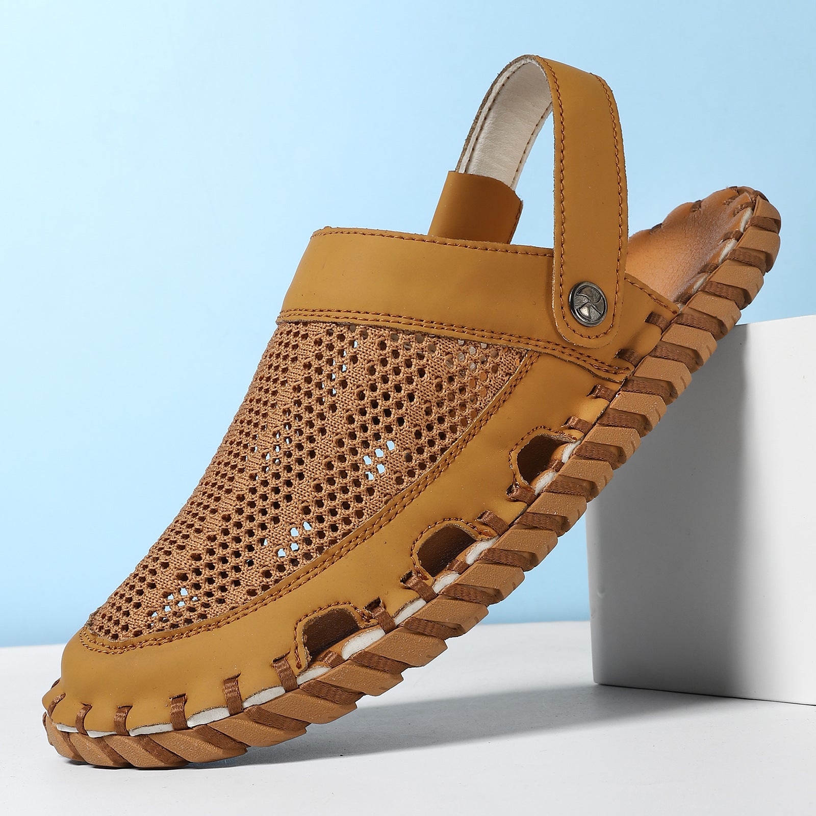 Men's 2025 Summer Genuine Leather Outdoor Beach Sandals