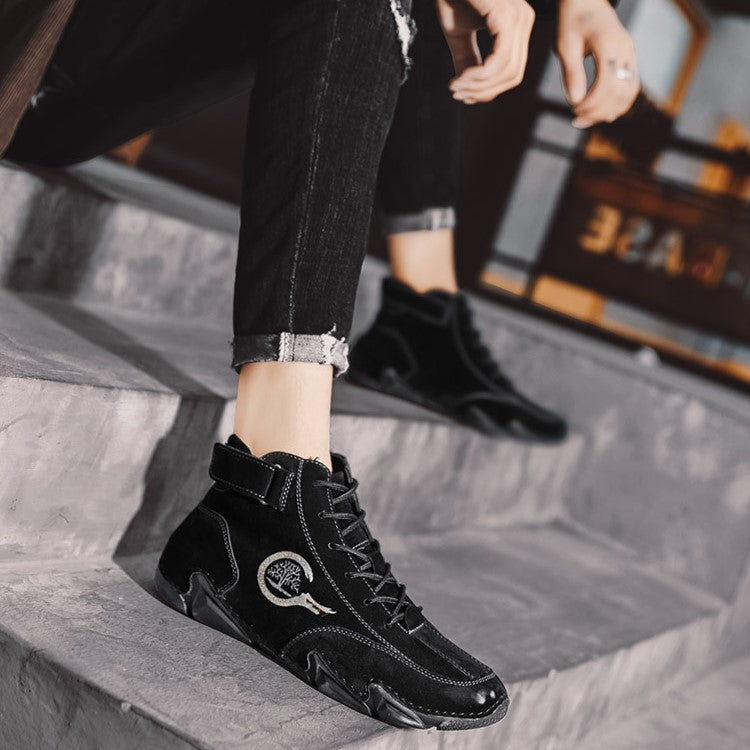 Men’s High-Top Handmade Suede Leather Casual Martin Boots