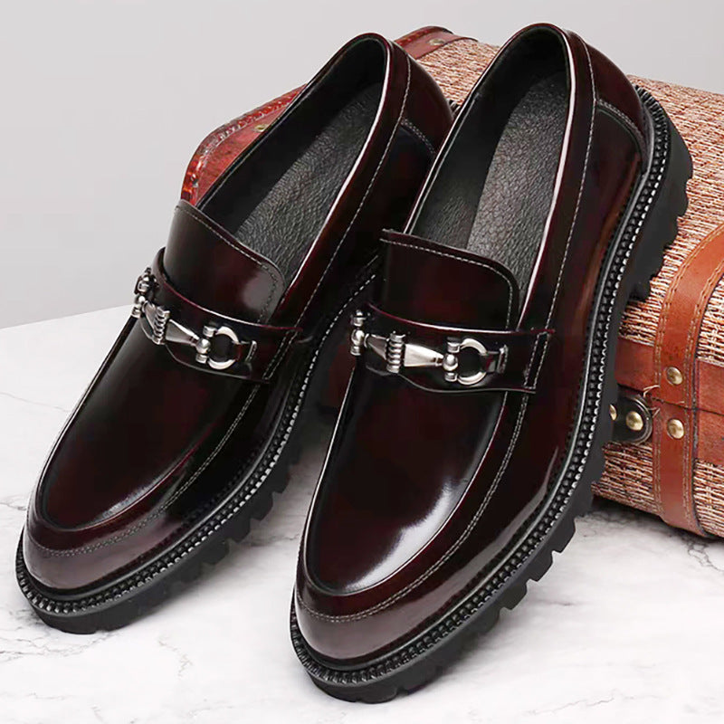 Mens Vintage Distressed Leather Moccasin Loafers Classic Street Style Mens Footwear