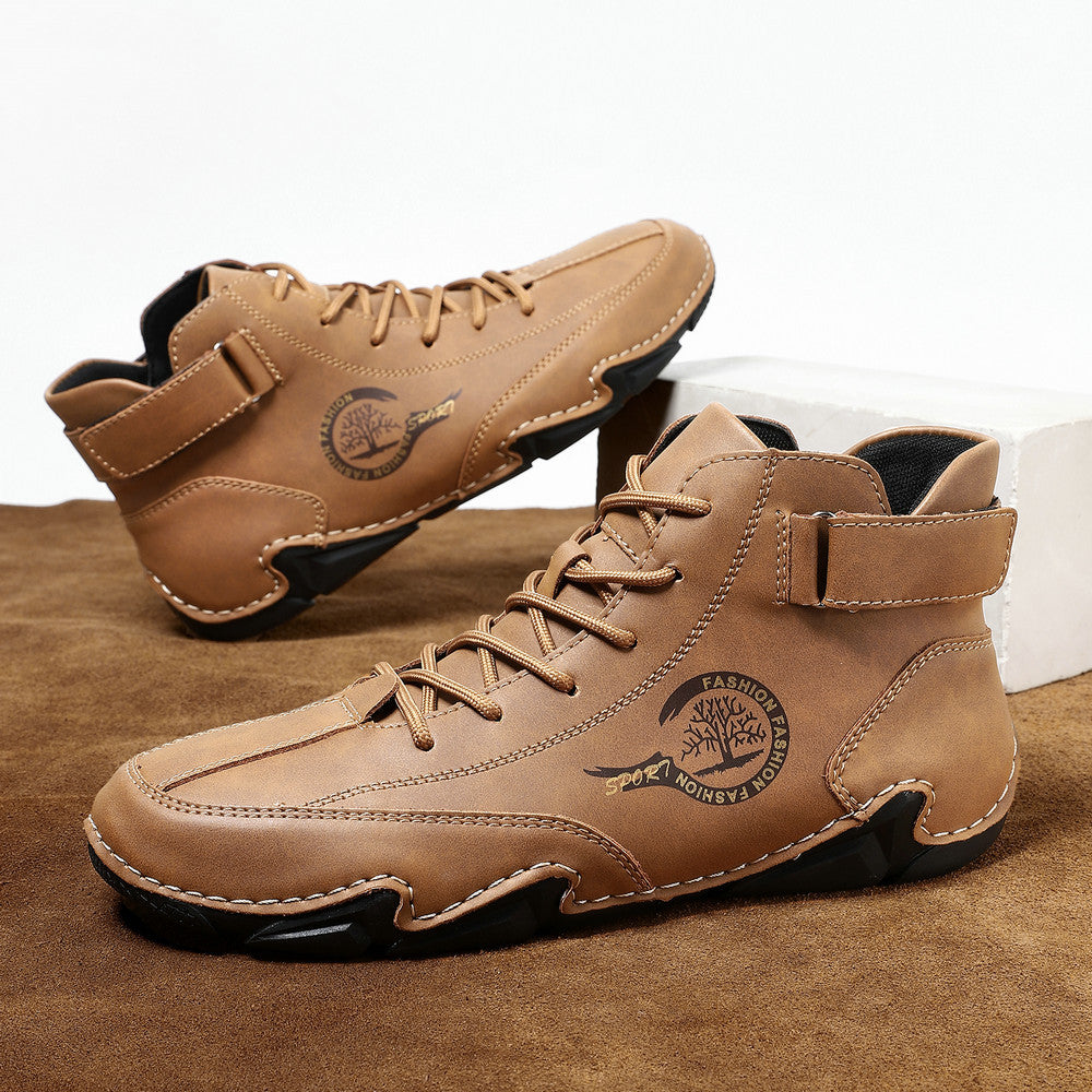 Men's High-Top Winter Suede Martin Boots Handmade Casual Boots