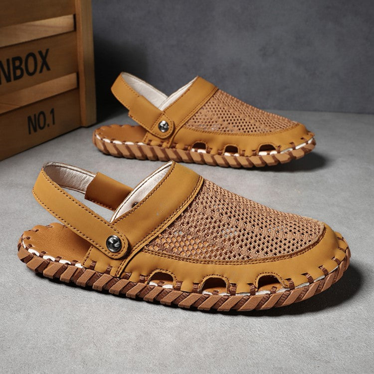 Men's 2025 Summer Genuine Leather Outdoor Beach Sandals