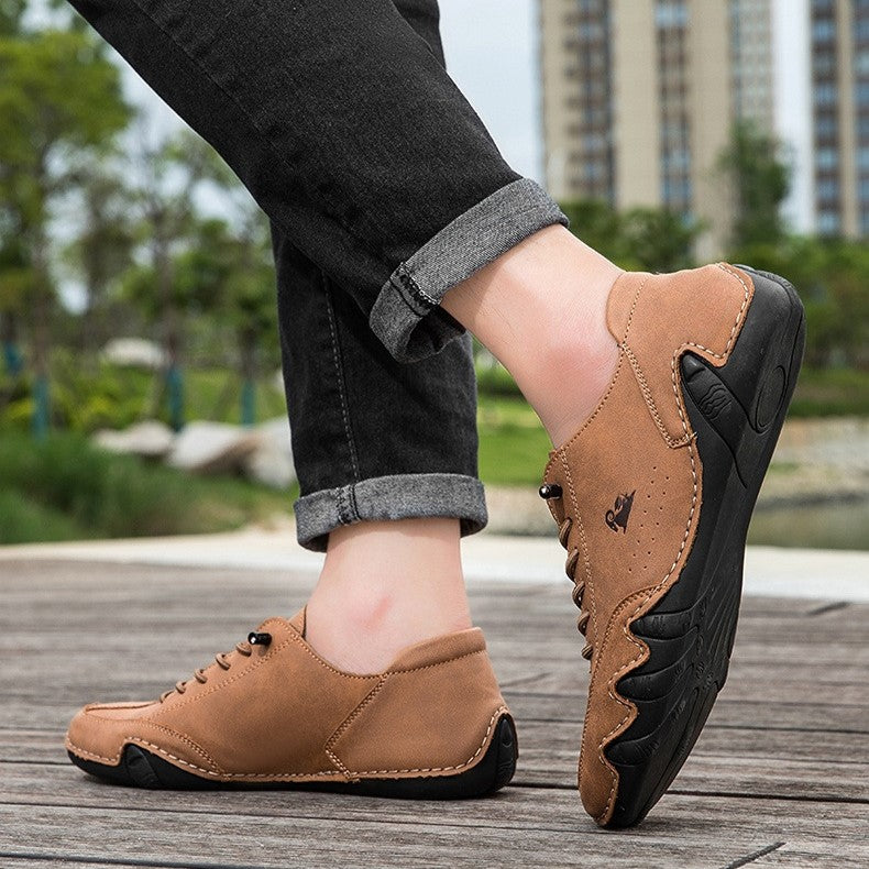 Men’s Octopus Low-Top Lace-Up Hand-Sewn Leisure Boots