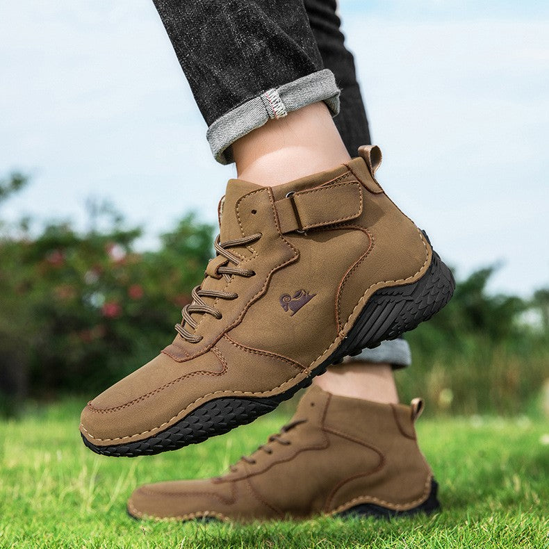 Men’s Octopus High-Top Suede Martin Boots Handmade Casual Boots