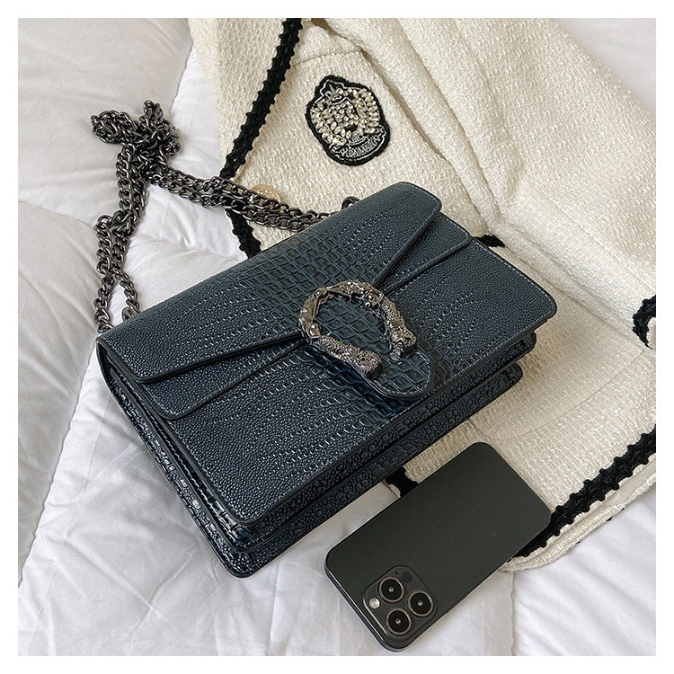 Women's Chain Flap Bag - Trendy PU Leather Shoulder & Crossbody Purse