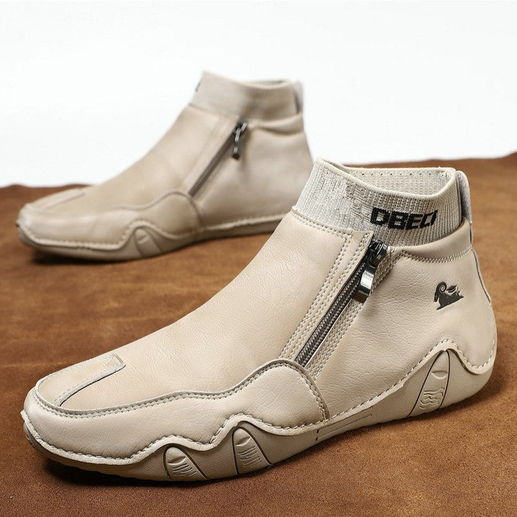Men's High-Top Martin Boots Winter Warmth and Durability Large Size Outdoor Casual Footwear