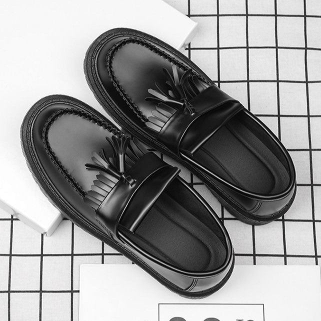 2025 Men's Tassel Loafers - Premium Leather Business Shoes, Versatile for Spring and Autumn, Ideal for Work & Weddings