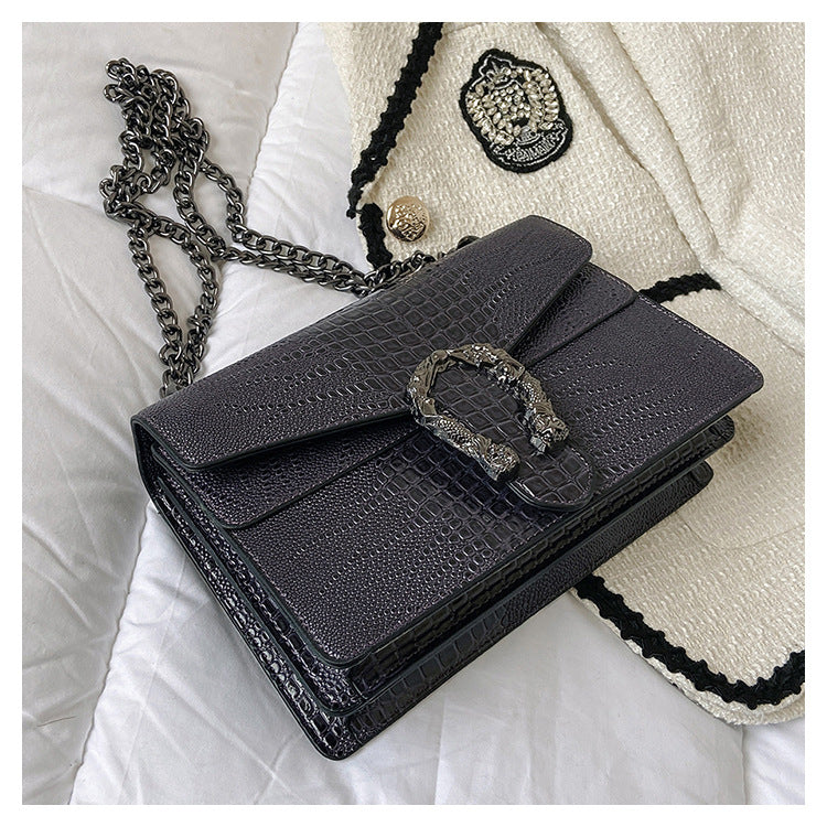 Women's Chain Flap Bag - Trendy PU Leather Shoulder & Crossbody Purse