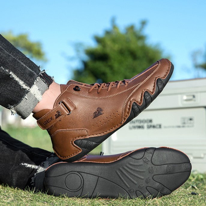 Men’s Octopus High-Top Lace-Up Hand-Sewn Leisure Boots
