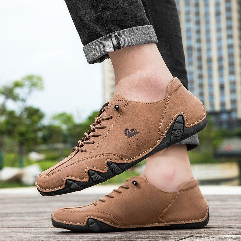 Men’s Octopus Low-Top Lace-Up Hand-Sewn Leisure Boots