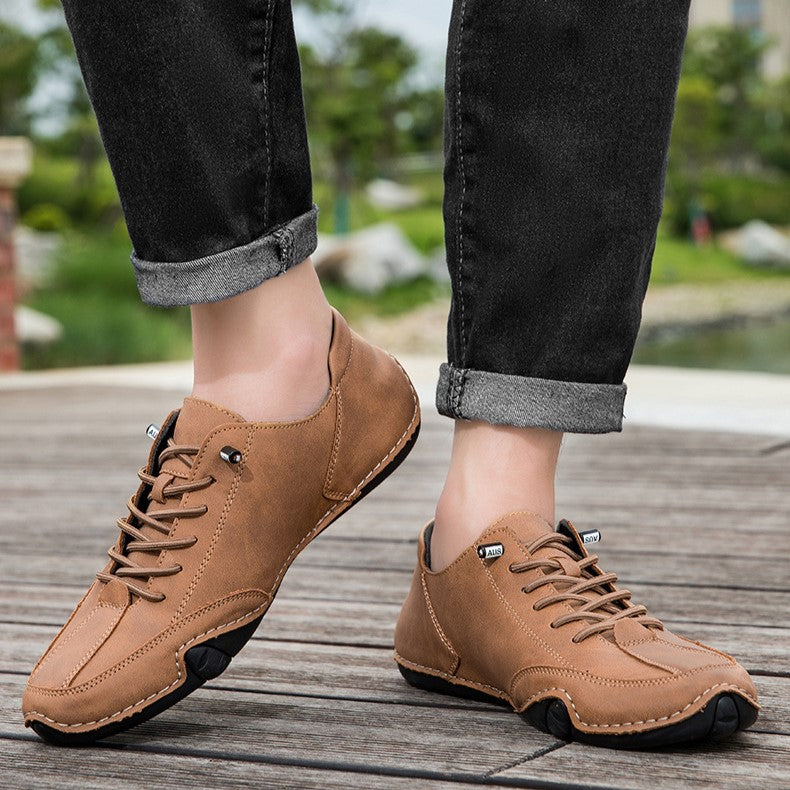 Men’s Octopus Low-Top Lace-Up Hand-Sewn Leisure Boots