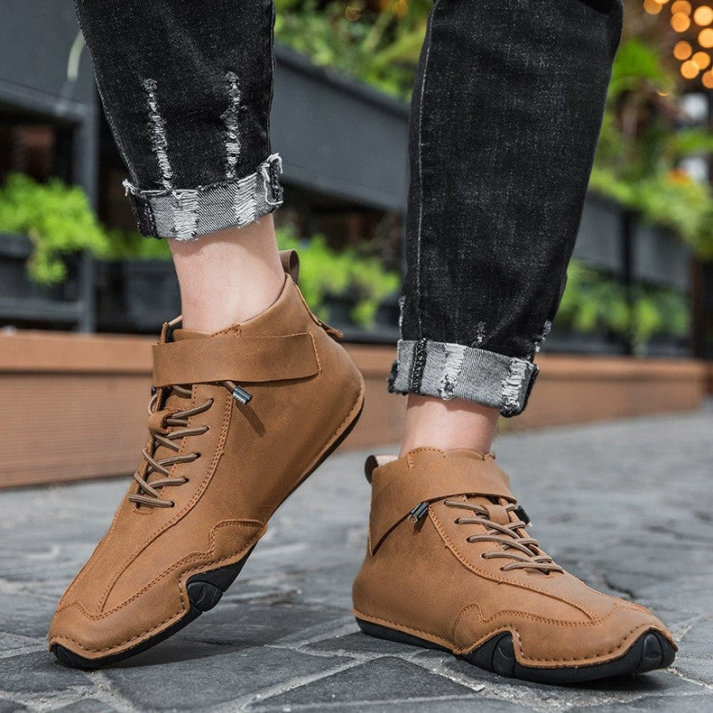 Men’s Octopus High-Top Lace-Up Hand-Sewn Martin Boots