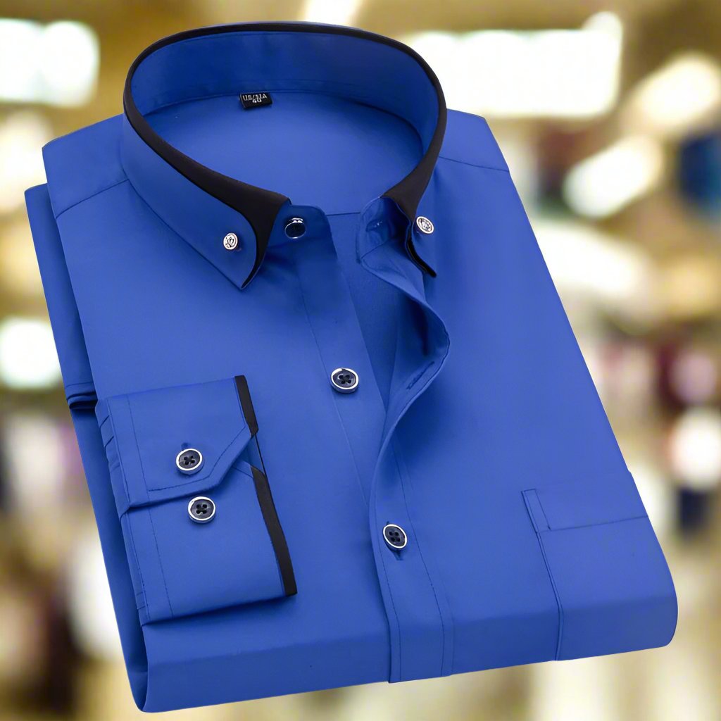 David™ | Klassiek Shirt - Lange Mouwen  - By Qivii
