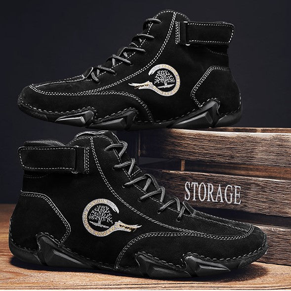 Men’s High-Top Handmade Suede Leather Casual Martin Boots