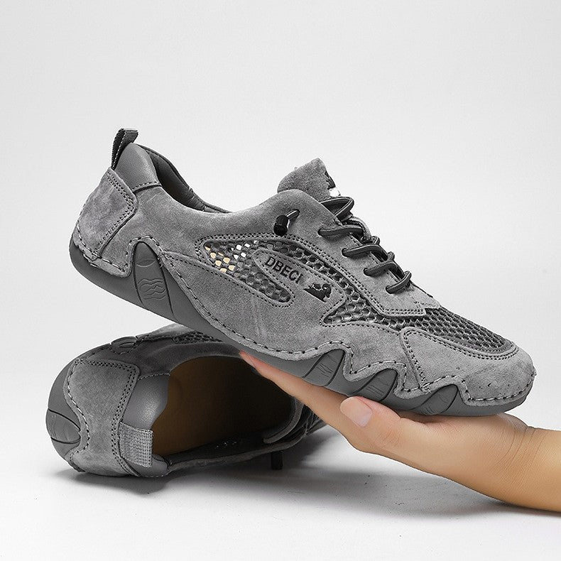 Men's Best-Selling Outdoor Breathable Mesh Sneakers Plus-Size Rubber-Soled Sports Shoes