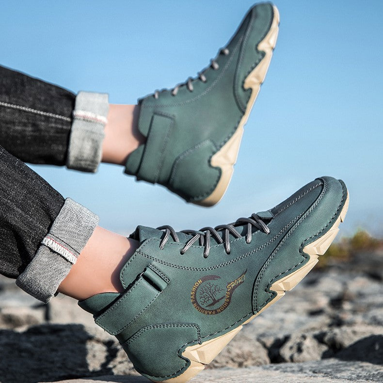 Men's High-Top Winter Suede Martin Boots Handmade Casual Boots
