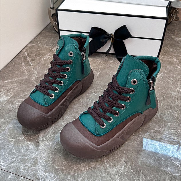 2025 Autumn/Winter High-Top Sneakers for Women, Trendy & Versatile Casual Platform Shoes, Comfortable Stylish Fashionable Streetwear, Breathable and Durable