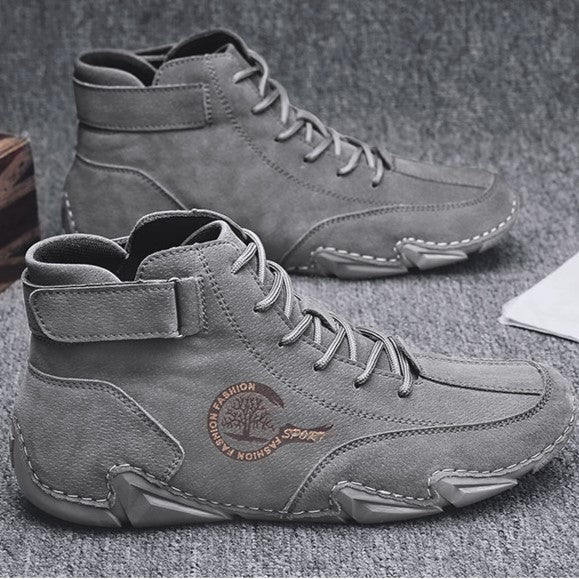 Men’s High-Top Handmade Suede Leather Casual Martin Boots