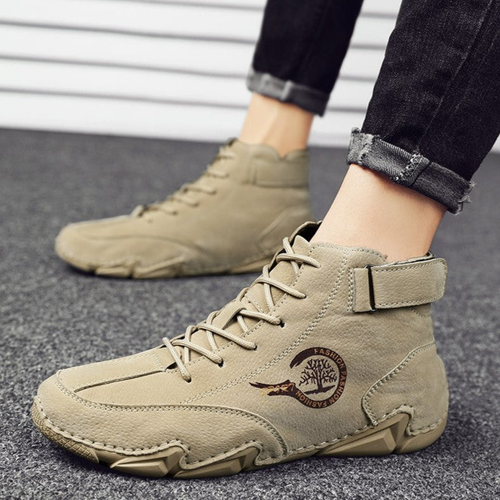 Men’s High-Top Handmade Suede Leather Casual Martin Boots