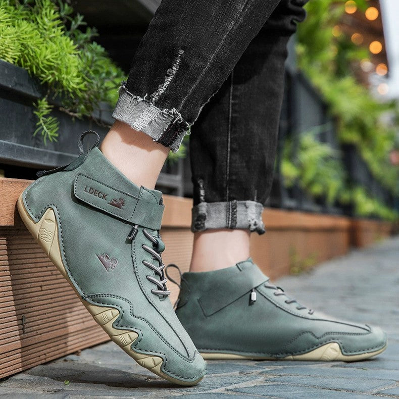 Men’s Octopus High-Top Lace-Up Hand-Sewn Martin Boots