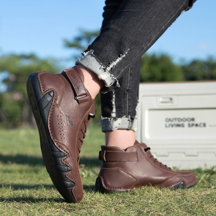 Men’s Octopus High-Top Lace-Up Hand-Sewn Casual Work Boots