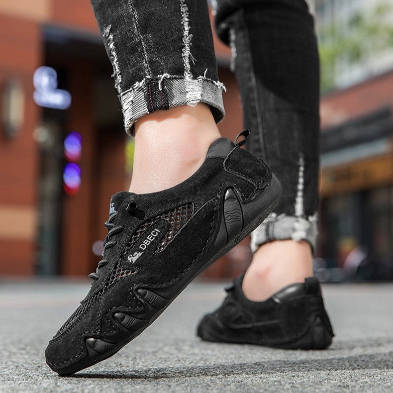 Men's Best-Selling Outdoor Breathable Mesh Sneakers Plus-Size Rubber-Soled Sports Shoes