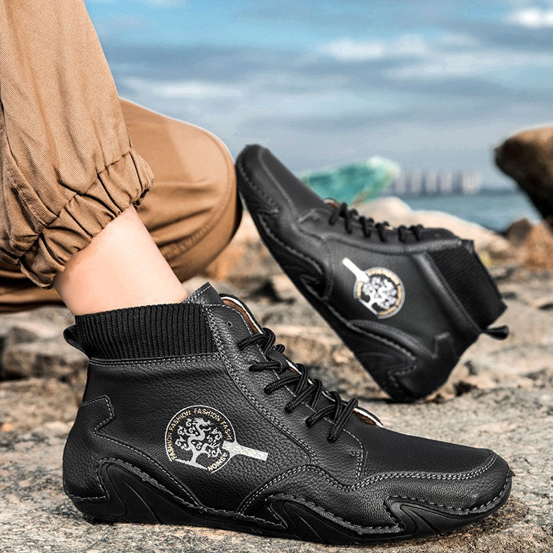 Men’s Best Selling High-Top Sock Lace-Up Chelsea Boots