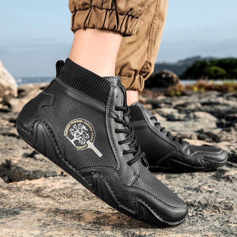 Men’s Best Selling High-Top Sock Lace-Up Chelsea Boots