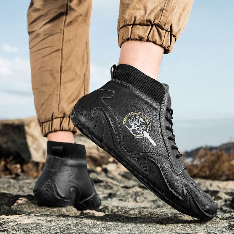 Men’s Best Selling High-Top Sock Lace-Up Chelsea Boots
