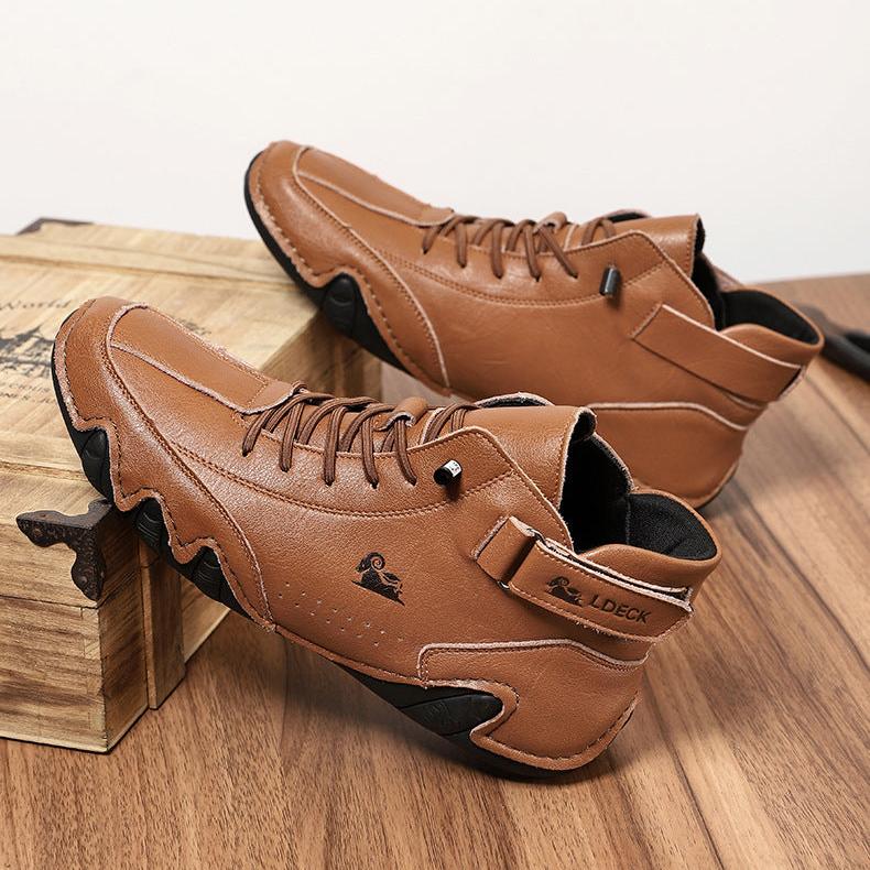 Men’s Octopus High-Top Lace-Up Hand-Sewn Casual Work Boots