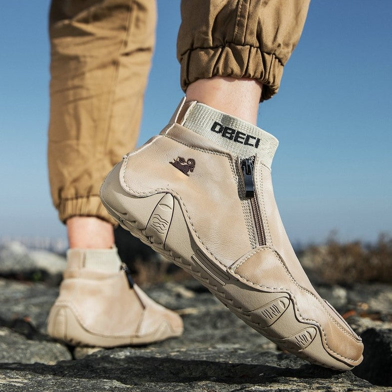 Men's High-Top Martin Boots Winter Warmth and Durability Large Size Outdoor Casual Footwear