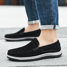 Men's Handmade Suede Lazy Loafers Casual Breathable Slip-On Shoes