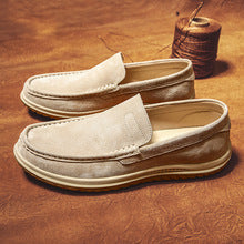 Men's Handmade Suede Lazy Loafers Casual Breathable Slip-On Shoes