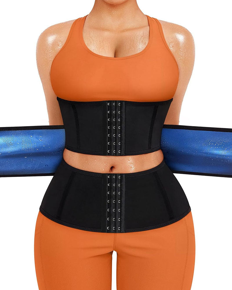 Women's Sweat Weight Loss Sports Waist Trainer Belly Shaping Sauna Corset Girdle  - By Qivii