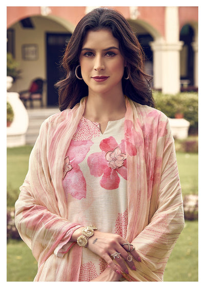 PINK PURE LILEN WITH ECLIPSE WORK WITH DIGITAL PRINT SALWAR SUIT