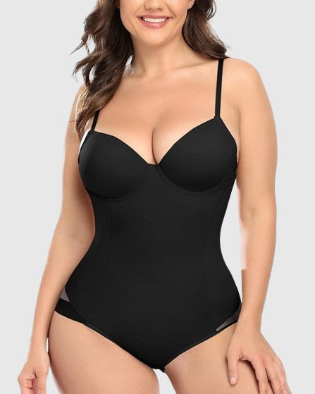 Breast Push Up Butt Lift Bodysuit Shapewear With Bra  - By Qivii
