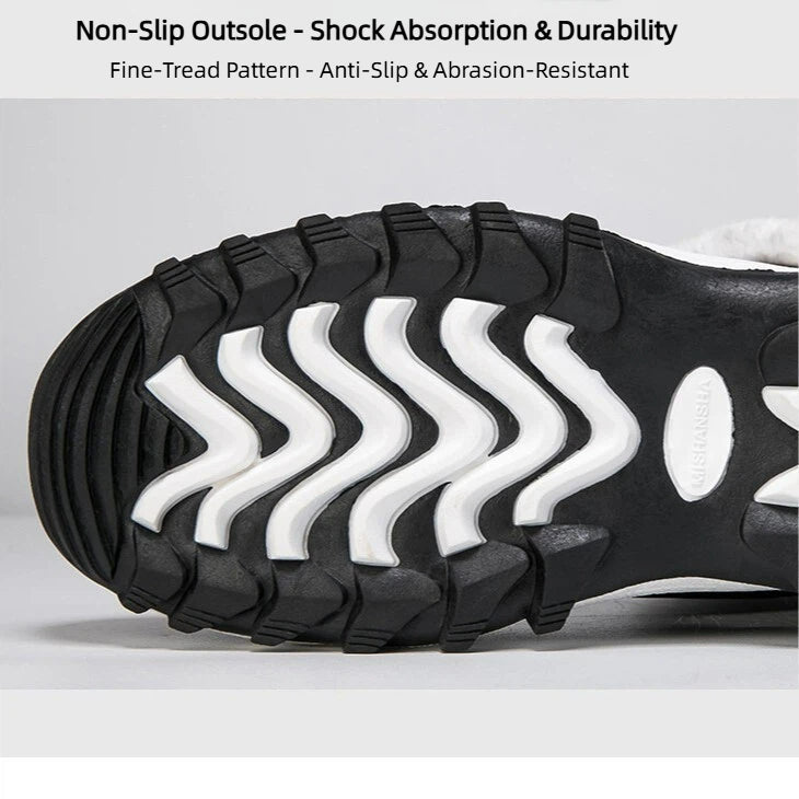 Unisex Snow Boots - Thermal Fleece Lined Winter Shoes with Non-Slip Sole (US 5-11)