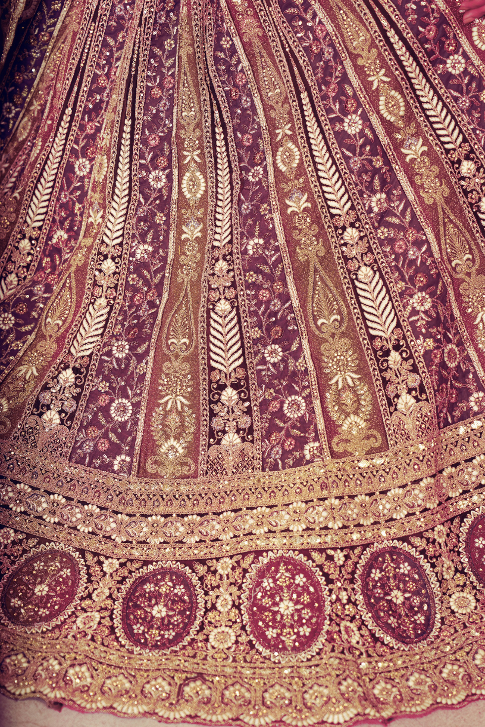 Royal Grandeur Purple Soft Net Bridal Lehenga with Paisley & Peacock Motifs - qivii