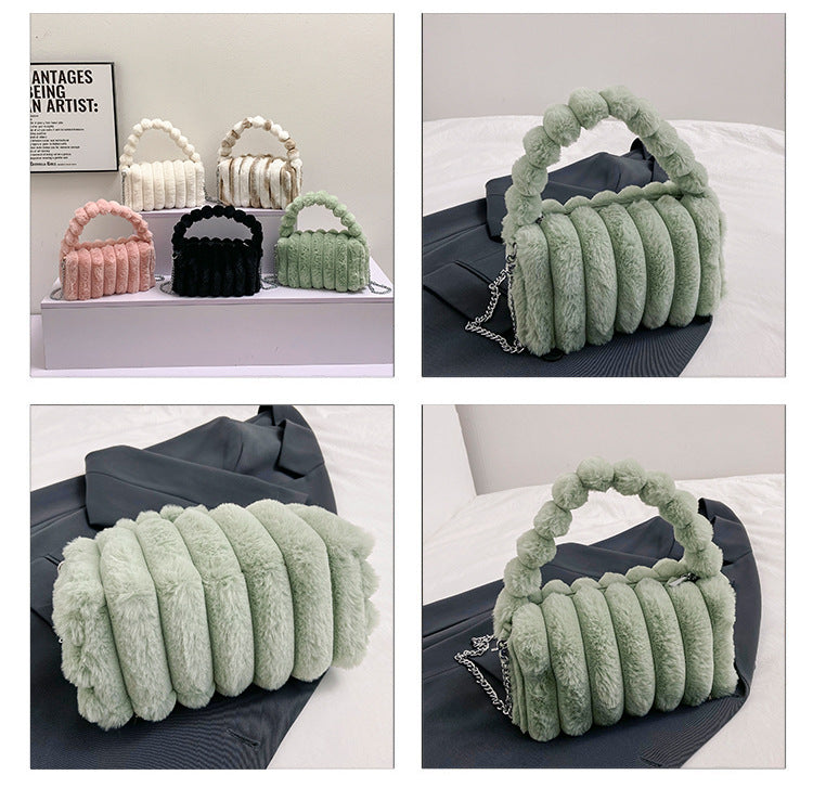 Women‘s Plush Tote & Crossbody Bag – Cloud-Like Soft Minimalist Purse for Everyday Chic