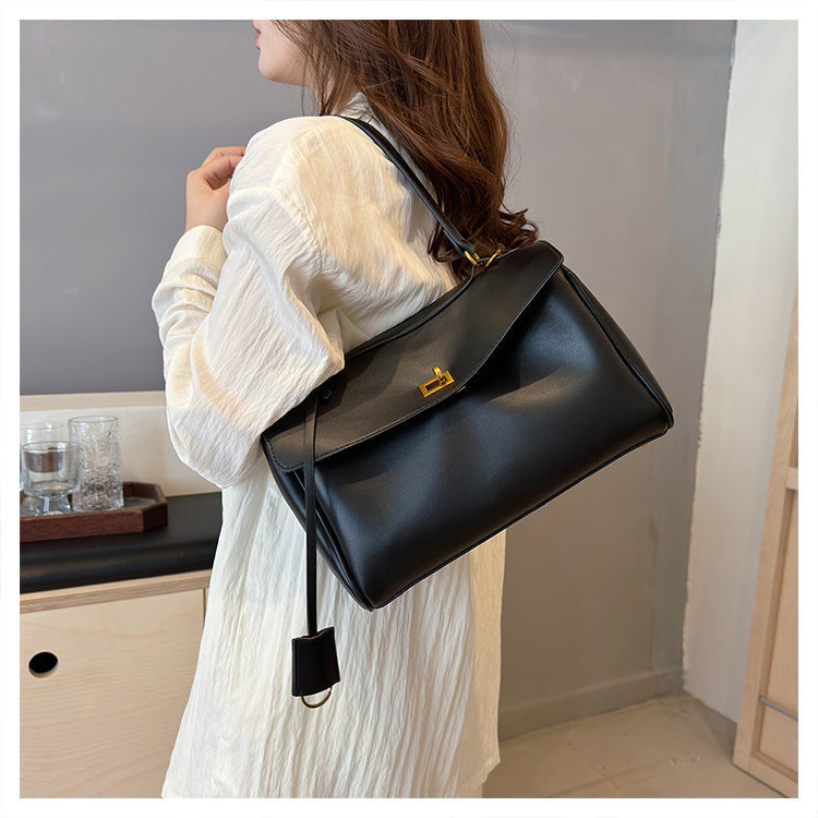 Women's Modern French Tote Bag – Lightweight Structured Purse with Hidden Zip Pockets