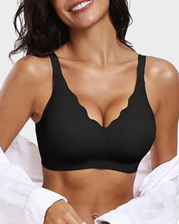 Women's Seamless Breathable Wire Free Comfort Push Up Bra  - By Qivii
