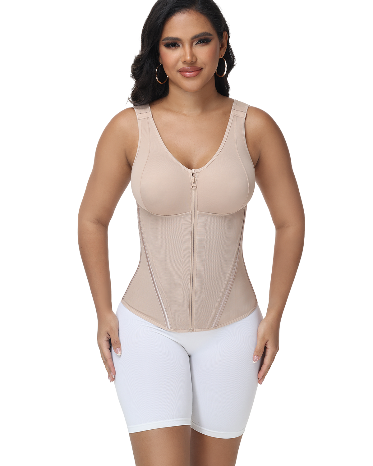 Shapshe® Corset Vest with Padded Bra Front Zipper Waist Trainer